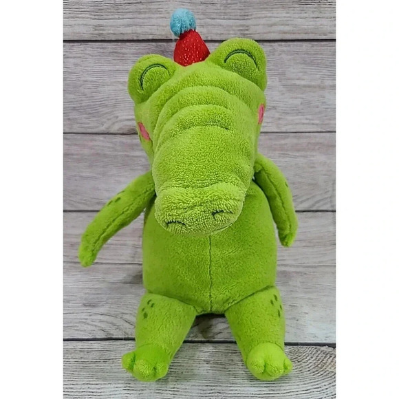 Hallmark Plush Birthday Alligator Crocodile Stuffed Animal Toy Green 11" - Picture 1 of 5